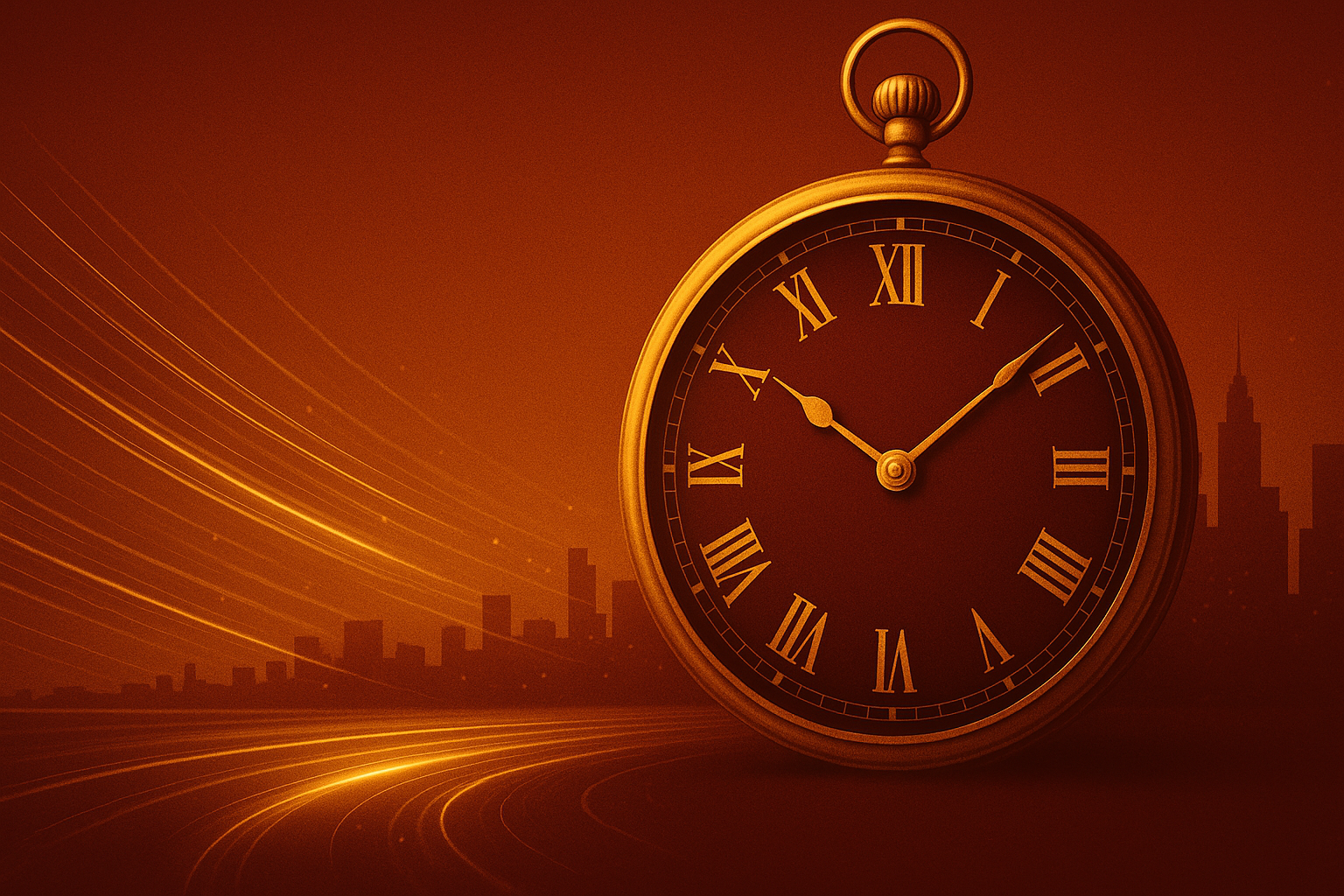 Antique golden clock background